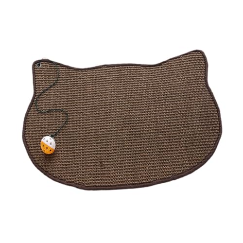 ＡＷＨＡＯ Sisal Cat Kratzmatte Kratzer Teppich tragen resistente Spielpolster mit Trainingsspielzeug, Kaffee von ＡＷＨＡＯ