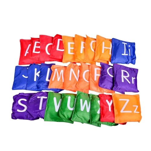 ＡＷＨＡＯ Sitzsack Spielset, Wurfspiel mit Zahlen Und Buchstaben, Spaß für Kinder, Werfen von Cornhole Sitzsäcken, Kognitiver Sandsack für Familienspiele, Garte, Brief von ＡＷＨＡＯ