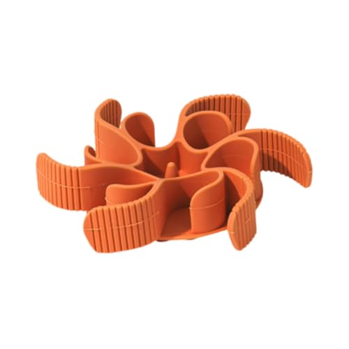 ＡＷＨＡＯ Spiral Slow Feeder Insert Langsame Fütterungsmatte, Haustiervorräte, tragbare, leckende Matte für Hunde Katzen für kleine bis große Rassenhunde, Orange von ＡＷＨＡＯ