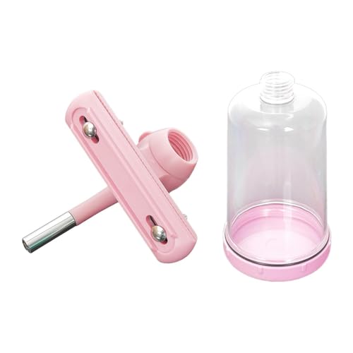 ＡＷＨＡＯ Tierbedarf, Wasserspender, Haustier-Trinkflasche, hängende Haustier-Trinkausrüstung, Haustier-Trinkgeschirr, für Freunde, Geschenk für Hundemädchen, Rosa von ＡＷＨＡＯ