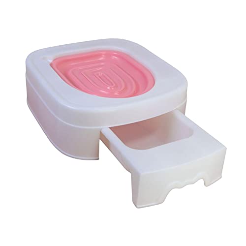 ＡＷＨＡＯ Urinal Sitz, Offenes Tablett, Toilettenunterlage, Bettpfannen Trainer, Leicht zu Reinigen, Katzen Toilettentraining für Kleine Haustiere, Welpen, Drin, ROSA von ＡＷＨＡＯ