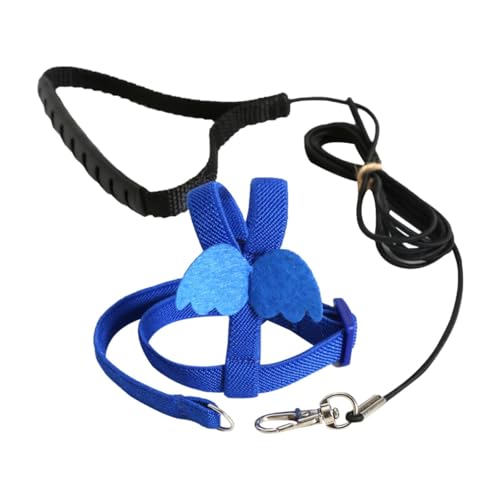 ＡＷＨＡＯ Vogel Harness Leine Papagei Fliegen Seil Vogel Ausbildung Seil Haustier Vogel für Wellensittich, M, Blau von ＡＷＨＡＯ