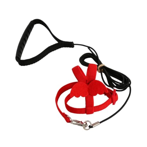 ＡＷＨＡＯ Vogel Harness Leine Papagei Fliegen Seil Vogel Ausbildung Seil Haustier Vogel für Wellensittich, Xs, Rot von ＡＷＨＡＯ