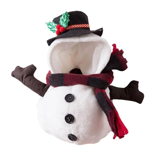 ＡＷＨＡＯ Weihnachtskleidung für Haustiere, Schneemann-Haustier-Outfit, Haustierkleidung, kreativer Urlaub für Haustiere, kleines Haustierkostüm für Mopshunde, M von ＡＷＨＡＯ