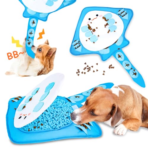 Schnüffelmatte für Hunde, Anreicherungsspielzeug, Futterspiel für Langeweile, Hunde-Puzzle, geistige Stimulationsspielzeug für mittelgroße und kleine Hunde, quietschendes interaktives von AWOOF