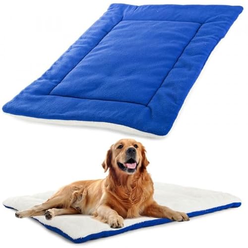 Warmhaltige Tiermatte/Decke/Hundematte | Tierdecke/Katzenkorb/Hundekorb | Tierbett | Extra Warm - (75x55) (Blau) von AWR