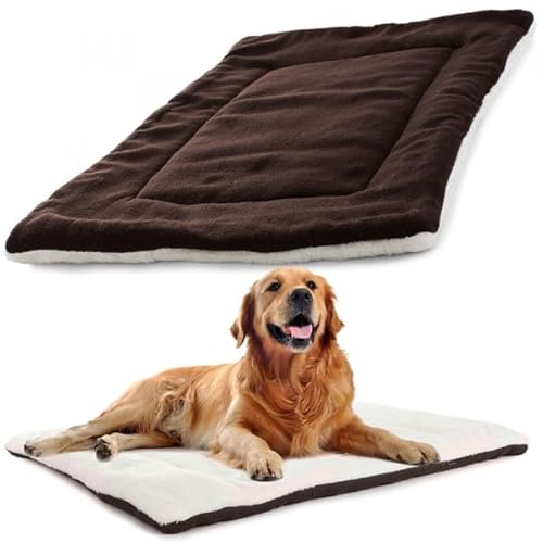 Warmhaltige Tiermatte/Decke/Hundematte | Tierdecke/Katzenkorb/Hundekorb | Tierbett | Extra Warm - (75x55) (Braun) von AWR