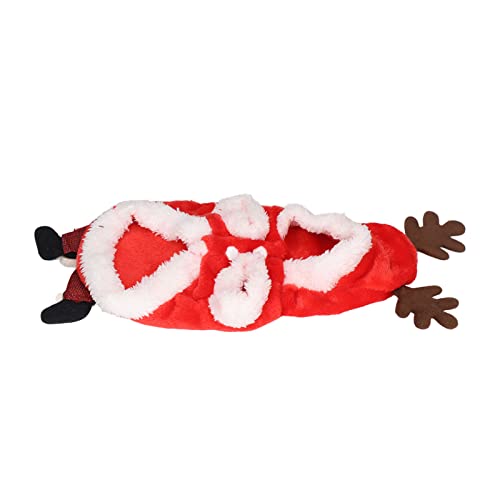 AXOC Haustier-Weihnachtskleidung, lustiges verdicktes Weihnachtsmann-Design-Weihnachtskostüm für Hundekatzen XS von buhb