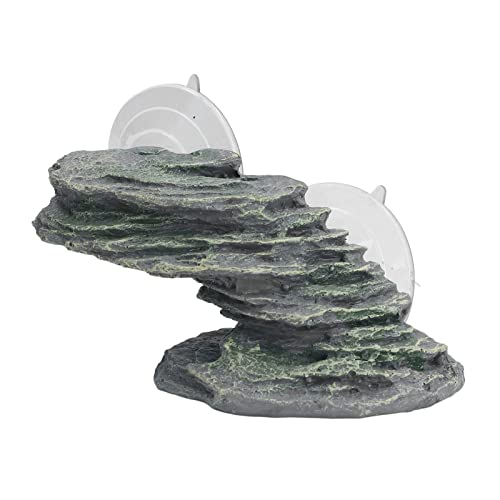 Reptile Basking Rock Aquarium Ornament Realistische Schildkröte Klettern Plattform für Aquarium Eidechse sicher ungiftig von AXOC