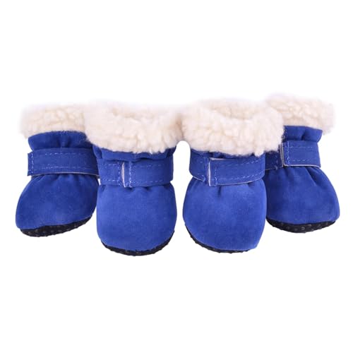 Hundeschuhe,Pfotenschutz Hund 4 Stück warme Haustier-Hundekatzen-Schuhe, Hundestiefel, Winter-Welpen-Katzen-Regen-Schnee-Schuhe, Schuhe for kleine Hunde(L,XL) von AYKANING