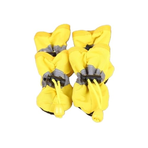 Hundeschuhe,Pfotenschutz Hund 4 Teile/Satz wasserdichte Haustier Hund Schuhe Anti-Slip Regen Stiefel Schuhe for Kleine Katzen Hunde Welpen Hund Pet Booties pet Paw Zubehör(2,XXL) von AYKANING