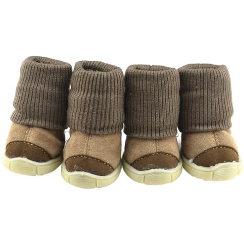 Hundeschuhe,Pfotenschutz Hund 4 Teile/sätze Welpen Winter Schnee Stiefel Casual Hund Schuhe Haustier rutschfeste Schuhe Hund Schuh(C,XS) von AYKANING