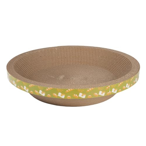 Oval Cat Scratch Pad Bowl Nest, Cardboard Cat Scratcher Bowl for Indoor Cats Grinding Claw, Pet Supplies for Kitten's Nest, Living Room, Balcony, Bedroom, Playroom, Study Room von AYKHDS