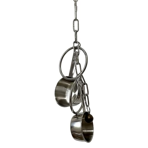 Papageienspielzeug, Edelstahl Kleine Vogelspielzeug Hängen Glocke Ornamente Vogel Spielzeug Haustier Papagei Glocke Spielzeug Vogel Kauspielzeug mit süßem Klang Swing Vögel Spielzeug Zubehör für von AYKHDS