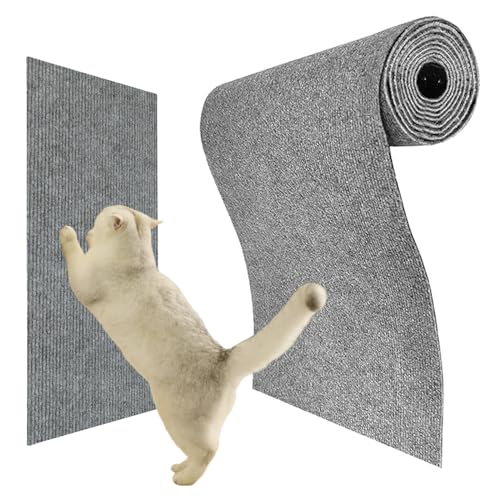 100x30cm Katze-Kratz-Möbel-Schutz, Selbstklebende Katze-Kratz-Pad-Couch-Katze-Kratz-Schutz von den Katzen, die DIY kletternden Katzenkrallen für Innenkatzen kratzen grau von AYLIORUY