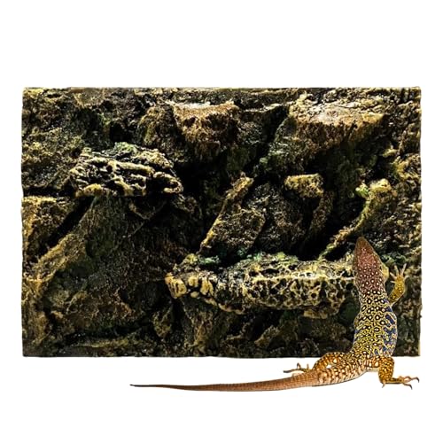 AYLIORUY 30 x 20,1 cm gelber Fels-Terrarium-Hintergrund, Reptilien-Tank-Hintergründe, Schlangenlebensraum, Dekoration, 3D-Wandhintergrund, Aquarium-Dekoration, Hintergründe für Eidechsen, Bartagamen, von AYLIORUY