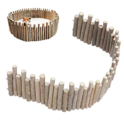 AYNEFY Hamsterbrücke Spielzeug Hamster Holzzaun Rattenleiter Brücke Spielzeug Holzleiter Versteck für Kleintiere (60CM Zaun) von AYNEFY