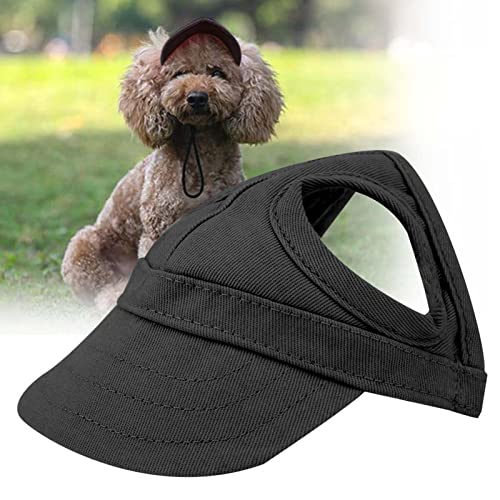 AYNEFY Sportmütze für Hunde und Haustiere, Outdoor-Baseballkappe, Sonnenhaube, modische Sonnenkappe, verstellbarer Reisehut mit Ohrlöchern, Sonnenschutz, Baseballmütze (L) von AYNEFY