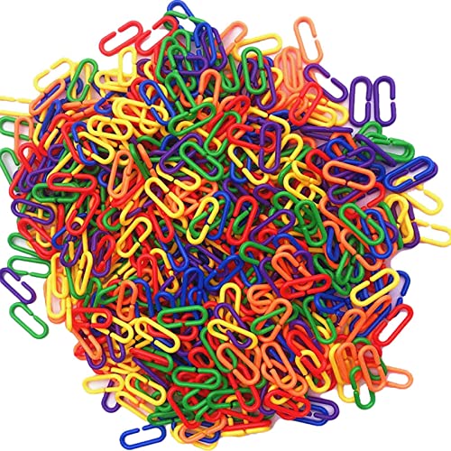 AYPOHU 300 Stück C Clips C Glieder Spielzeug Sittiche Farblich Sortierte Tierpapageien von AYPOHU