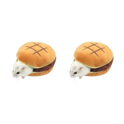 AYPOHU Kleines Warmbett Bequemes Burger Förmiges Spielplatz Käfig Nest Für Sugar Hamster 3 15 X 2 36 Zoll Kleintier Meerschweinchen Hamster Betthaus Winter Warm von AYPOHU