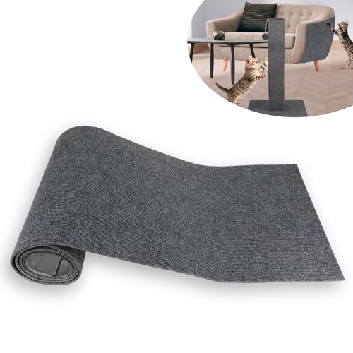 Selbstklebende Kratzmatte Katzen,AYSOW 40×300cm Kratzmatte für Katzen,DIY Kratzbretter Katze Wand,kratzmatte Sofa,Kratzschutz Katzenkratzmatte AntiKratz Tape für Protect Your Furniture (dunkelgrau) von AYSOW