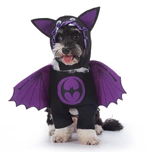 AZA Halloween-Kostüm für Hunde, Baumwolle, Kürbis, Cosplay, Fledermaus für Haustiere, Hemd, Haustier, Jungenmantel für kleine Hunde, niedliches T-Shirt, Katzenmädchen, Outfits, Hundepullover, von AZA