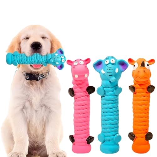 3pcs hunde quietschige Spielzeug 8 Zoll weiche Gummi -Hundespielzeug Tierstock Welpe Petch Interaction Play Toy Sortiertes Hund Kauenspielzeug für kleine mittelgroße Hunde Quietschende Hund Spielzeug von AZIDWERYQ