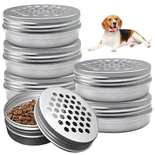 AZIDWERYQ 6PCS Hundedüfte Trainingskit, Aluminium Box Hundedüfte Training Kit Haustier Vorräte, Hunde Nasengeruch Training Container Hunde Nase Arbeit Kit für Hunde Nasenabdruck Kit Kit von AZIDWERYQ