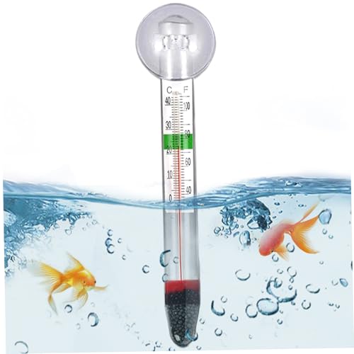 AZIDWERYQ Aquarium -Thermometer Tauchglasfischtankmesser mit Saugbecher schwimmendem Fischtankmesser auf Süßwasser und Salzwasserfisch an von AZIDWERYQ