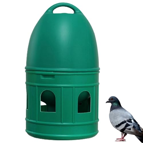 AZIDWERYQ Pigeon Waterer, 5L Wetterfestes Vogelwassertrinker mit Mehreren Fütterungsanschluss, PP -Taube Automatischer Futtermittel für den Innenbereich im Freien von AZIDWERYQ