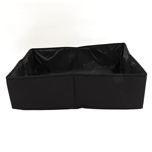 Collapsible Cat Litter Box Cloth Waterproof Cat Litter Box for Travel Outdoor (Black) von AZMUDE