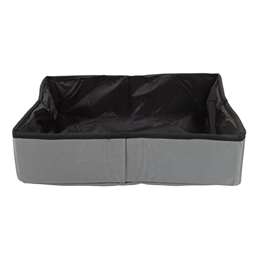 Collapsible Cat Litter Box Cloth Waterproof Cat Litter Box for Travel Outdoor (Grey) von AZMUDE