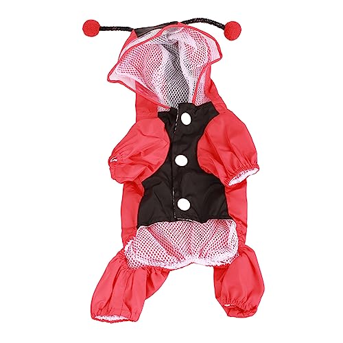 Hunde-Regenmäntel für mittelgroße Hunde, wasserdicht, doppellagig, atmungsaktiv, leicht, reflektierend, Hunde-Regenjacke für den täglichen Spaziergang (XS) von AZMUDE