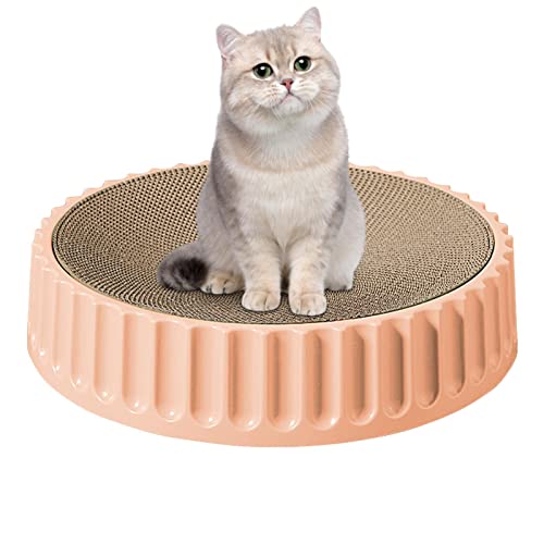 Katzenkratzer aus Karton, Hochdichter runder Katzenkratzer für Kratzbäume und Möbel, Katzenmöbel Kratzbäume für Indoor-Katzen Schlafen Azoob von AZOOB