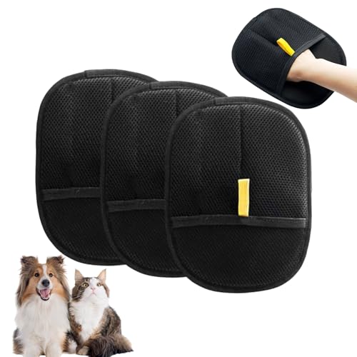 AZURAOKEY Fellpflegehandschuhe für Katzen, 1/2/3 Stück, 2025, doppelseitige Haustierbürstenhandschuhe, Tierhaarentferner-Handschuh für Hunde, Katzen, Kaninchen mit langen/kurzen/lockigen Haaren AZURAOKEY Fellpflegehandschuhe für Katzen, 1/2/3 Stück, 2025, doppelseitige Haustierbürstenhandschuhe, Tierhaarentferner-Handschuh für Hunde, Katzen, Kaninchen mit langen/kurzen/lockigen Haaren von AZURAOKEY