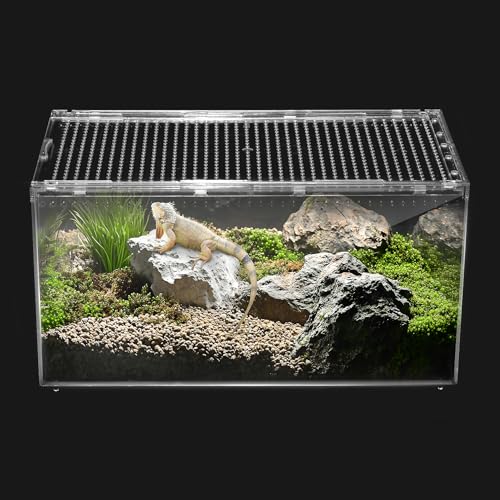 Reptilien-Terrarium, Reptilienbecken, vielseitiges Reptiliengehege für Gecko-Tank, Eidechsenkäfig, Spinnengehege, Einsiedlerkrebse, Vogelspinnen und mehr, perfektes Aquarium für Frösche, Schnecken, von AZV