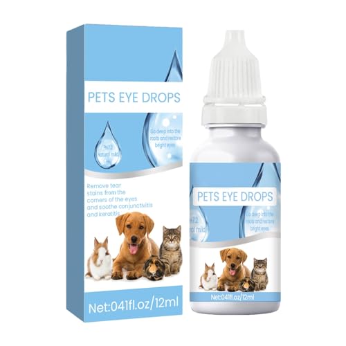 1PC Haustier Augentropfen Haustier Gel Augentropfen, effektive Hundeauge Hund Augenreiniger Augentropfen verbessern Klarheit Leichtigkeit Rote Augen Allergie 12ML von Aaoehiewp