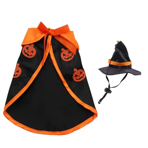 Aaoehiewp Halloween Pet Capes Hüte Cosplay Transformer Kostüme Katzen Festliche Dressup Kostüme Hexenmäntel von Aaoehiewp