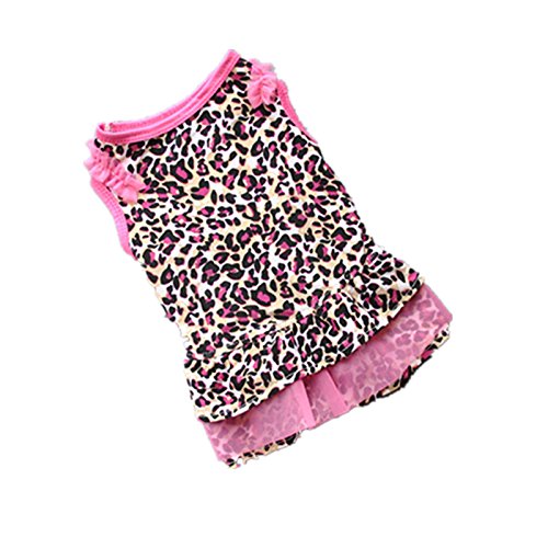 Aaoehiewp Haustier Katze Haustier Hund Kleidung Nette Leopard Kleid Sommer Kleidung Welpen Kleine Haustier Kleidung von Aaoehiewp