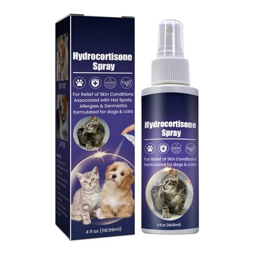 Aaoehiewp Juckreizspray für Haustier Spray für Hunde Katzen und Pferde Haustier Juckreizspray für Hunde Für trockene juckende Haut Überempfindlichkeit und Dermatitis reduziert lokale Entzündungen von Aaoehiewp