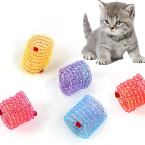 Aaoehiewp Neue Haustier Katze Spielzeug Bunte Katze Interaktive Frühling Schlauch Spielzeug Draht Rohr Elastische Frühling von Aaoehiewp