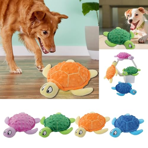 Aaoehiewp Neue Hund Sound Spielzeug Schildkröte 25cm Plüsch Schildkröte Begleiter Interaktive Puppe Haustier Zubehör Geeignet Für Schwere Kauer von Aaoehiewp