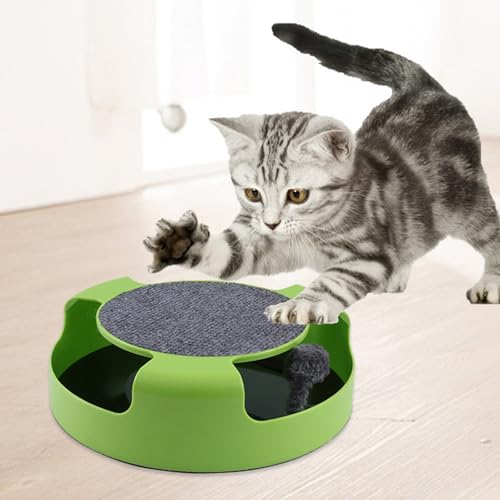 Aaoehiewp Rotierende Katze Rad Puzzle Spiel Fun Plate Maus Teasing Katze Spielzeug Schattenlose kleine Maus Katze Spielzeug Haustier Zubehör von Aaoehiewp