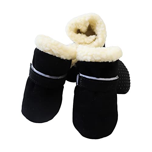 Aaoehiewp Samt Schuhe Schneewarmes Haustier Plus Und Warme Winddichte Haustier Schuhe Weiche Sohle Stiefel Haustier Kleidung von Aaoehiewp