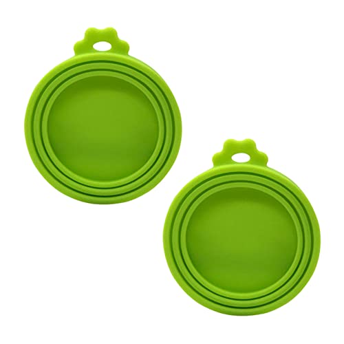 Aaoehiewp Zubehör Shop aus Silikon für Hunde- Katzenfutter, Universalgröße, passend für kleine, mittelgroße Dosen, 2 Stück Heimtierbedarf Für Die Räumung Kleiner Hunde (Green, One Size) von Aaoehiewp