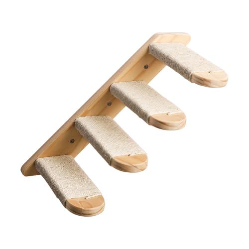 An der Wand befestigte Katze Katze Kletterregal Vier Schritt Katze Treppe zum Klettern Schlafen Spielen Lounging Klettern Home Decor von Aaoehiewp