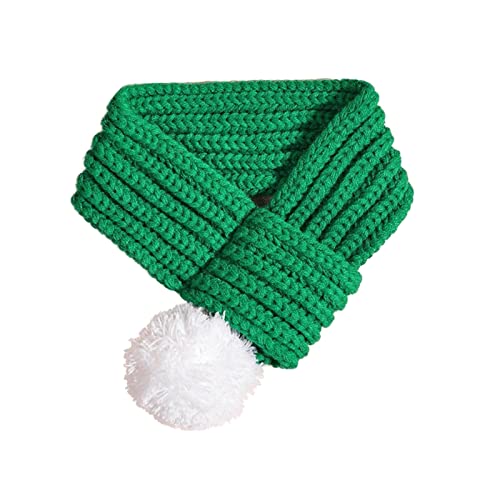 Erziehungshalsband Für Hunde Weihnachten Haustier Kopfschmuck Katze Hundekleidung Zubehör Haustier gestrickte Weihnachtsschals Haustier Hund Katze Halstuch warm weich Hundehalsband (Green, L) von Aaoehiewp