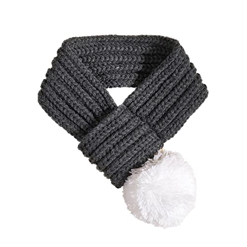 Erziehungshalsband Für Hunde Weihnachten Haustier Kopfschmuck Katze Hundekleidung Zubehör Haustier gestrickte Weihnachtsschals Haustier Hund Katze Halstuch warm weich Hundehalsband (Grey, L) von Aaoehiewp