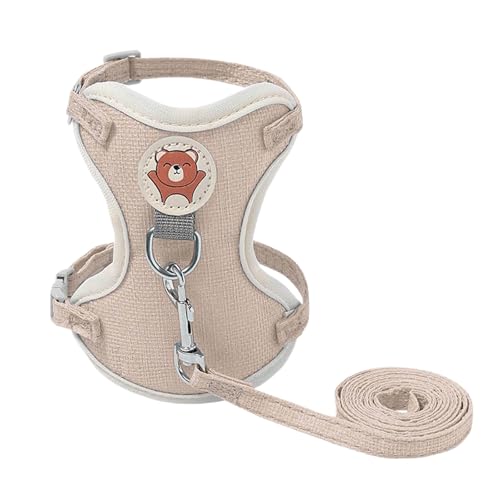 Harness Weste Katzengeschirr Kaninchen Brust Weste Harness Escape Proof Atmungsaktive Katze Weste mit Gurt Weiche verstellbare Weste Haustier Harness Haustier Harness von Aaoehiewp