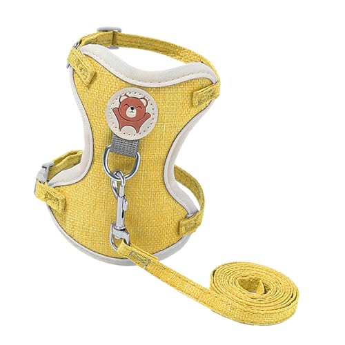 Harness Weste Katzengeschirr Kaninchen Brust Weste Harness Escape Proof Atmungsaktive Katze Weste mit Gurt Weiche verstellbare Weste Haustier Harness Haustier Harness von Aaoehiewp